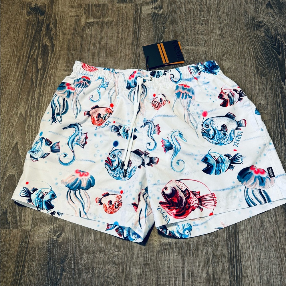 ERMENEGILDO ZEGNA***Men’s Fish Swim Shorts***Med. $589